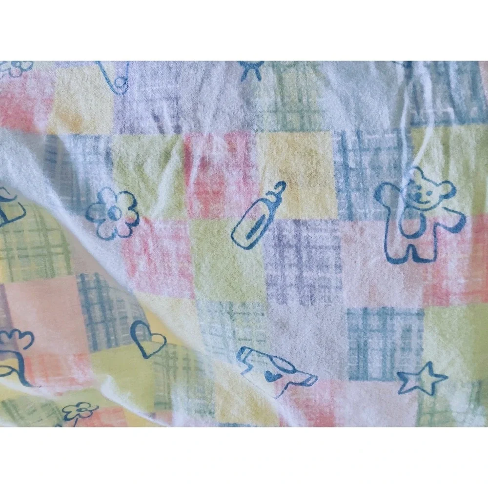 Handmade Baby‎ Hugs Mod Zoo Stamped Quilt Cross Stitch Finished Nursery Animals